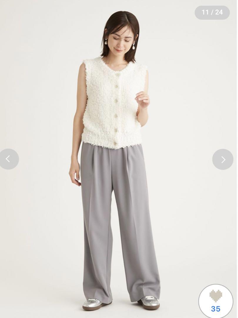 emmi atelier/2wayフリンジニットベスト