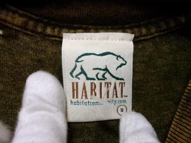 85998　メキシコ製　HABITAT Tシャツ　ブラウン　クマ　S