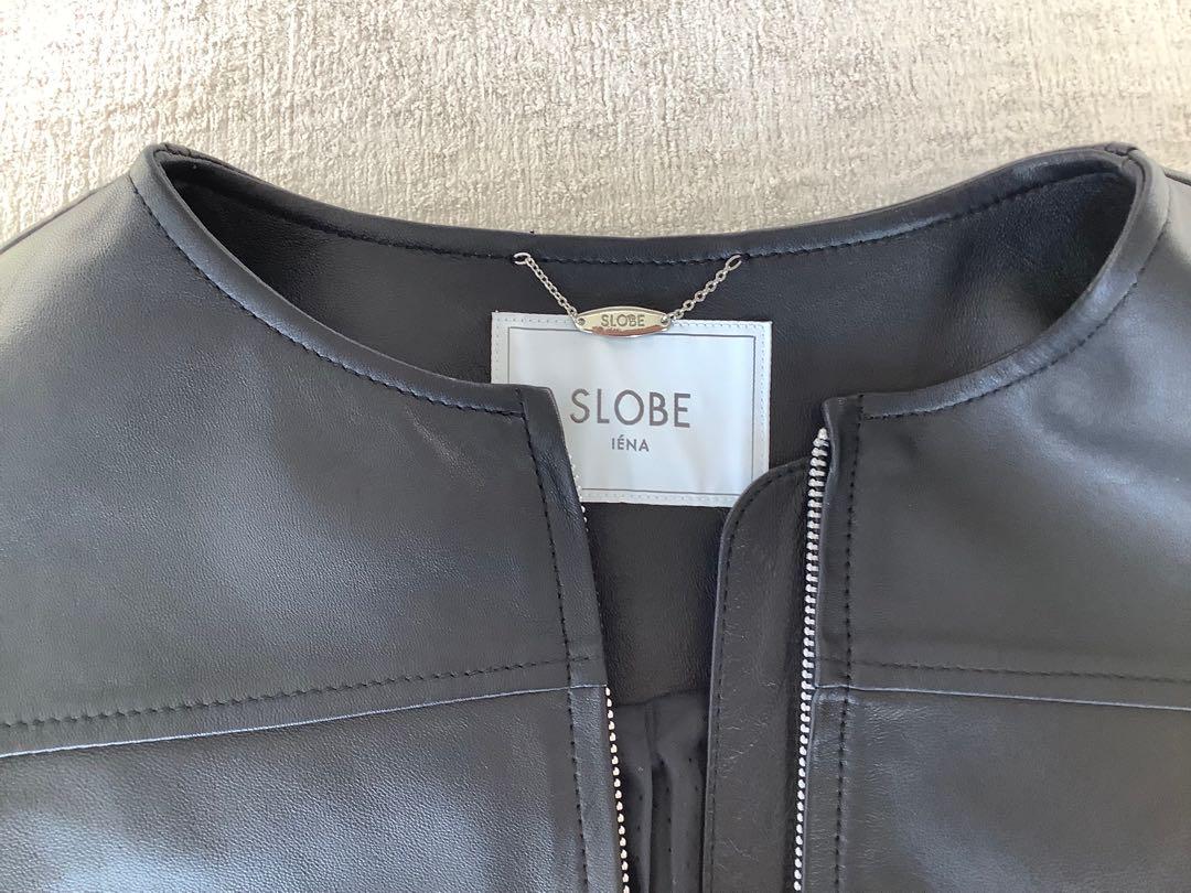 SLOBE IENA ブラック レザーライダース ジャケット レザー　38