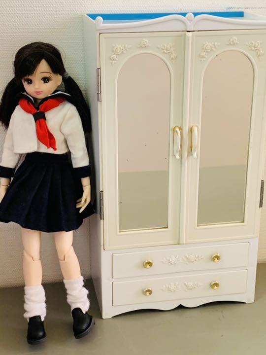 昭和レトロ★リカちゃん★白い白い家具★クローゼット★リーメントに★ドールハウスに