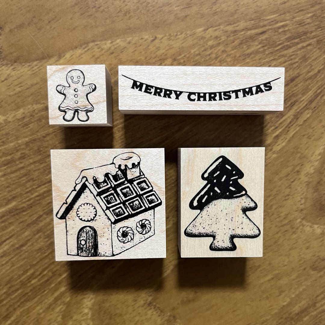 （バラ売り可能）Redbug スタンプ　4点　クリスマス　お菓子のおうち　はんこ