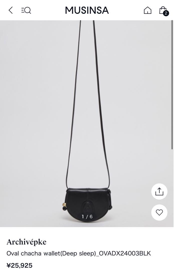 ［Arichivepke］Oval chacha wallet（black） Arichivepke］Oval chacha wallet（black）
