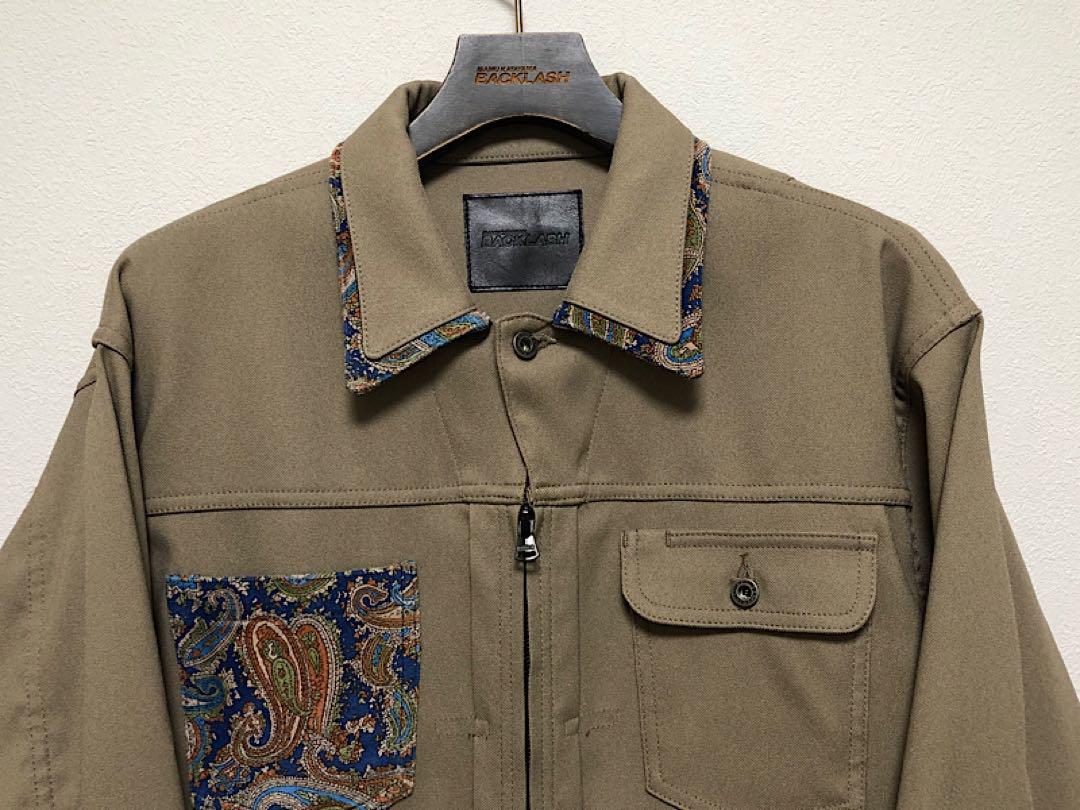 良品EXODUSバックラッシュ22SS別注ペイズリーレザーカスタムG-JKT