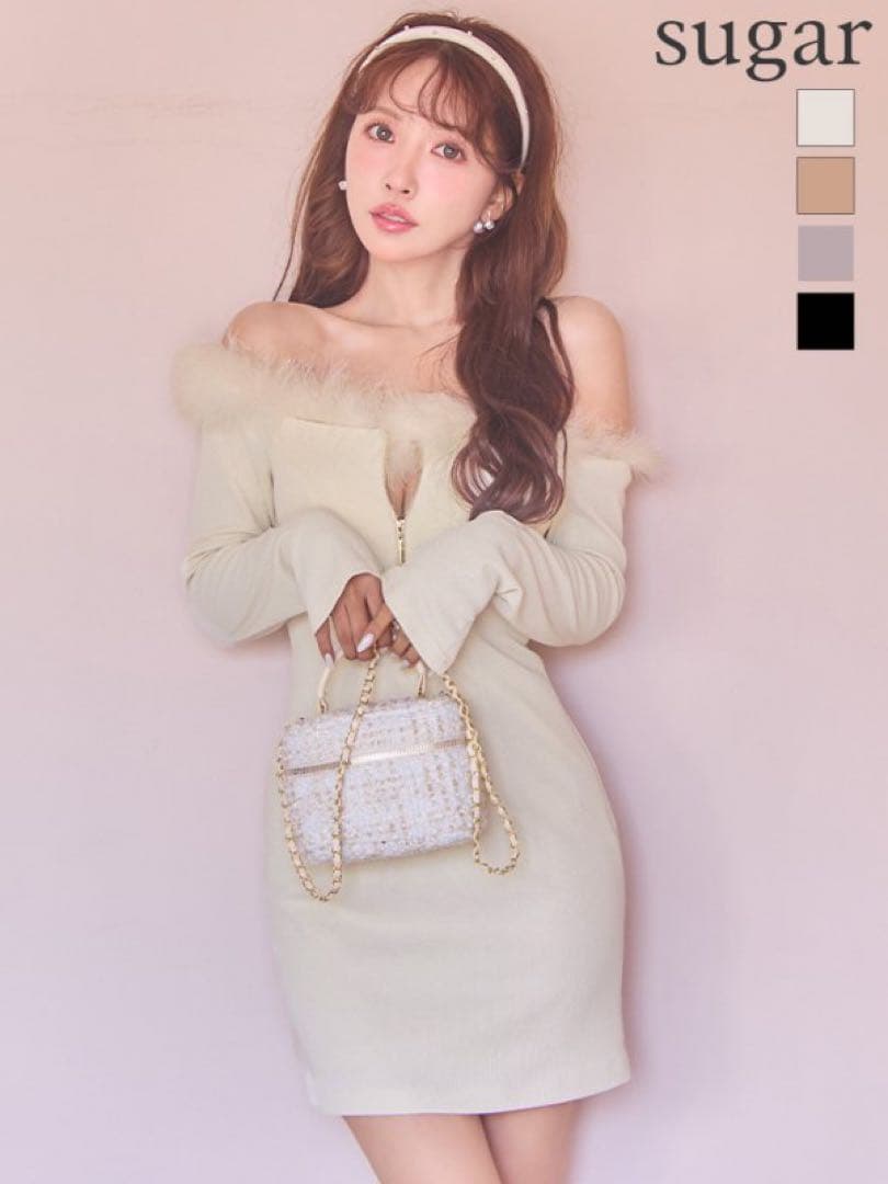 robe de fleurs glossy ドレス S アイボリー シュガーS ROBE de FLEURS