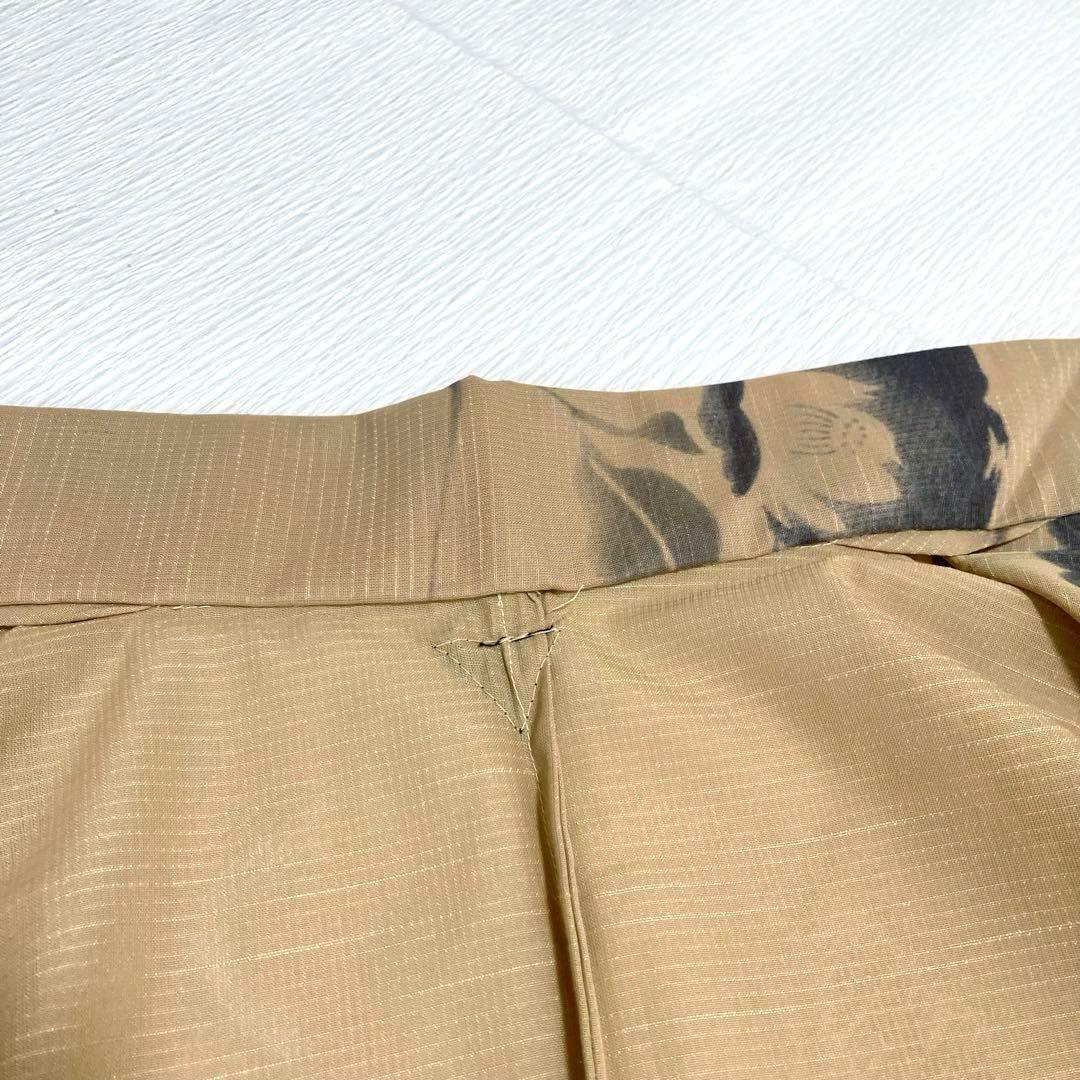 【良品✨】コシノジュンコ　Jk　洗える着物　夏物　小紋　椿　芝翫茶色　日本製A7 良品✨】コシノジュンコ Jk 洗える着物 夏物 小紋 椿 芝翫茶色