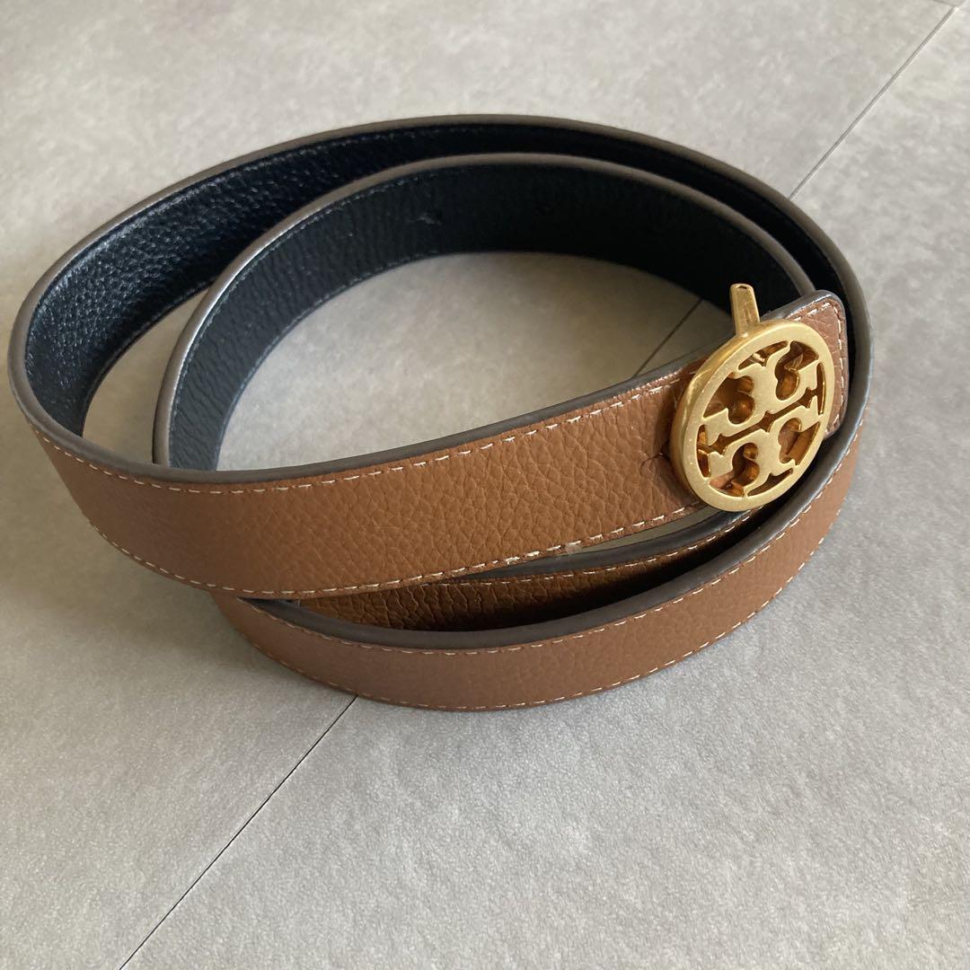 【美品✨】Tory Burch リバーシブル レザーベルト ブラック ブラウン