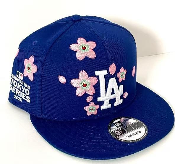 村上隆　MLB ニューエラ　ドジャース　帽子　キャップ　ブルー　青　桜　東京 村上隆 MLB ニューエラ ドジャース 帽子 キャップ ブルー 青 桜
