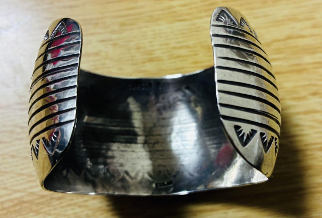 navajo ナバホ スターリングシルバー バングル CARSON B マライカ