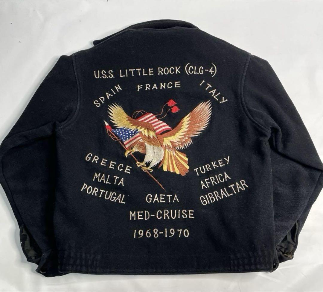 【60s 70s】 US.NAVY ツアージャケット スカジャン スーベニア