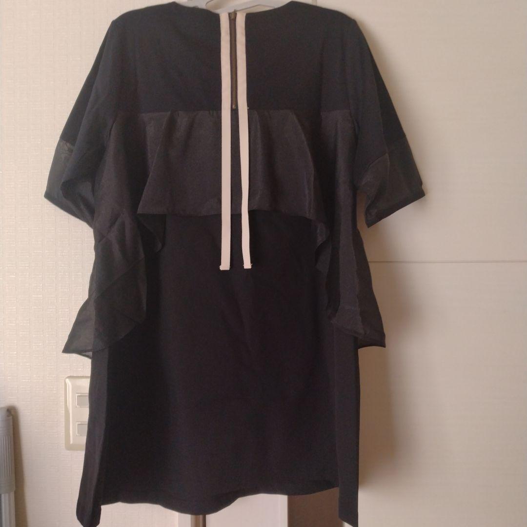 【新品】スーパービューティー後ろ配色リボンデザインチュニックTシャツ44