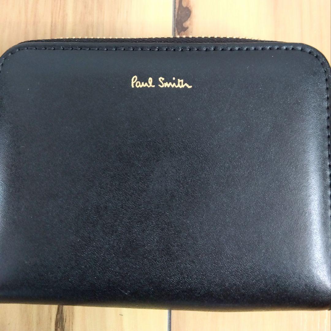 美品　ポールスミス　コインケース　コンパクトウォレット　レザー　ブラック