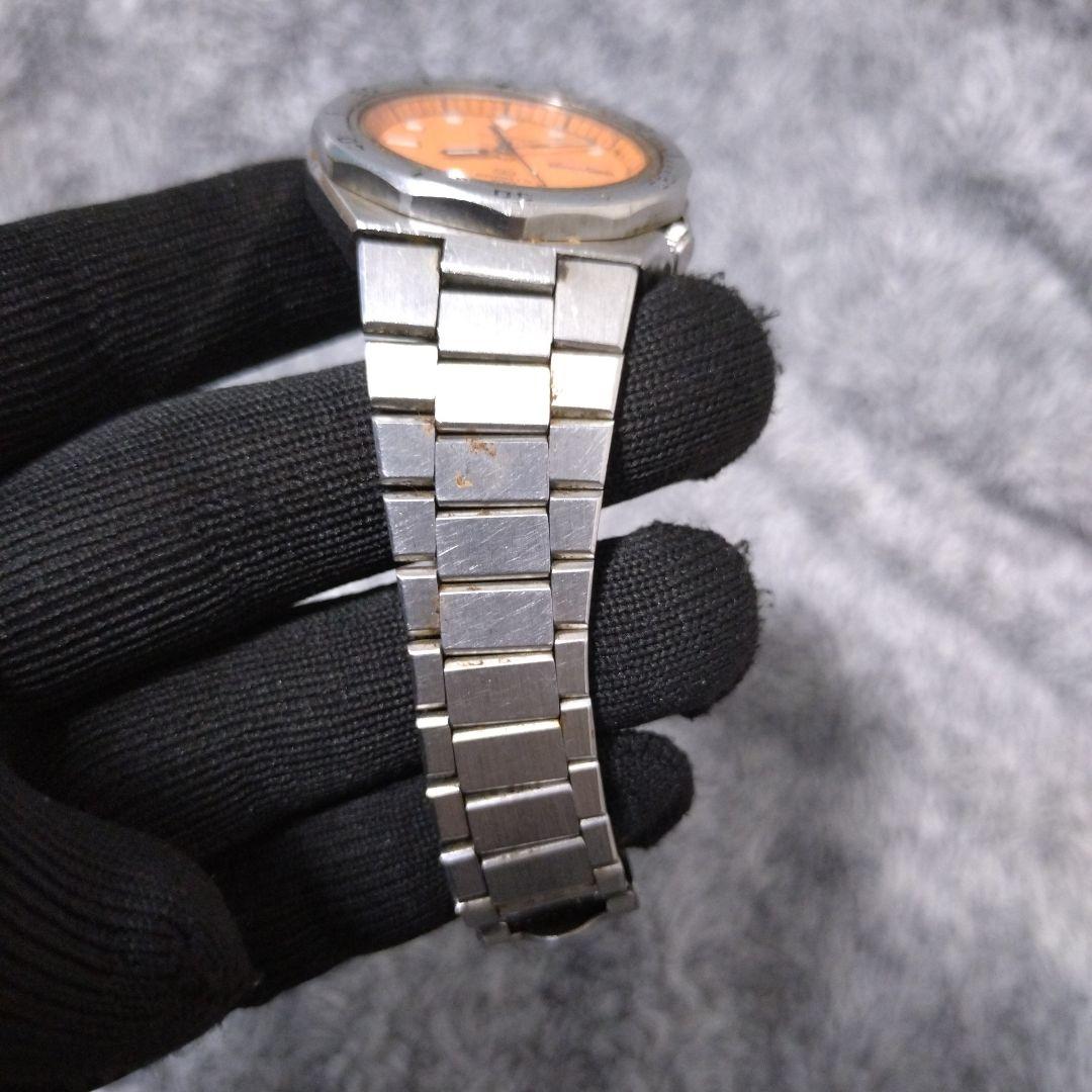 【希少】SEIKO クォーツ オレンジダイヤル 100