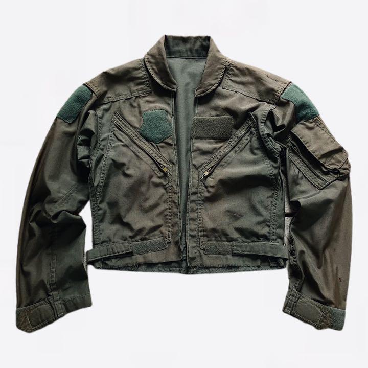 80 S リメイクジャケットメンズ Cwu 27p ミリタリージャケット ショート丈 ジャケット アウター リメイクジャケット