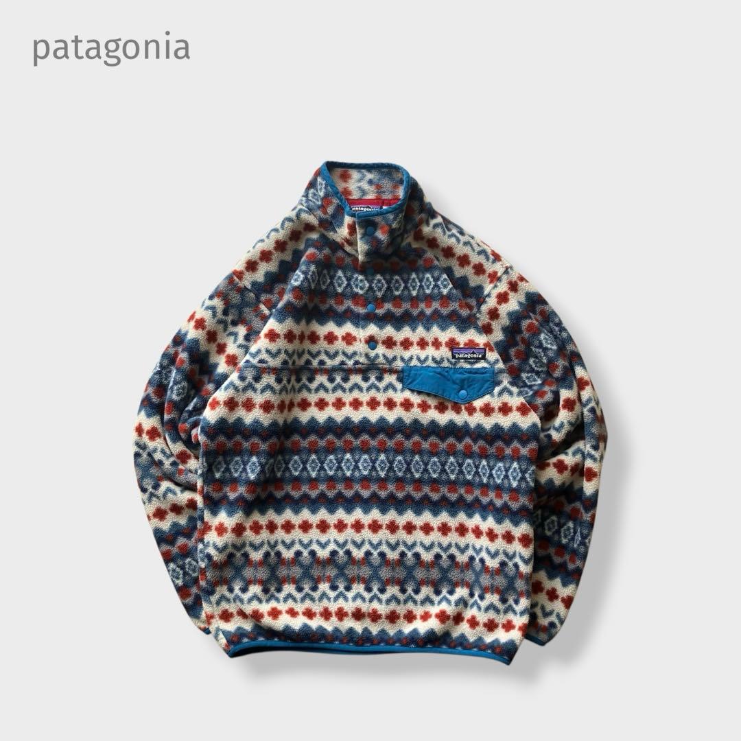 パタゴニア patagonia シンチラスナップT プルオーバー フリース総柄SS・patagonia