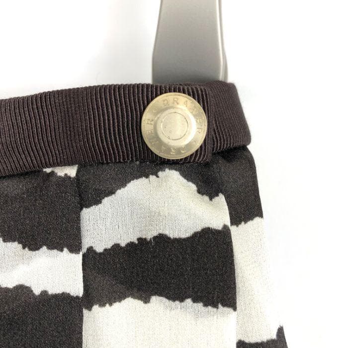 ドゥロワー Drawer プリーツスカート シルク 白 ブラウン ゼブラ ドゥロワー Drawer プリーツスカート シルク 白 ブラウン ゼブラ