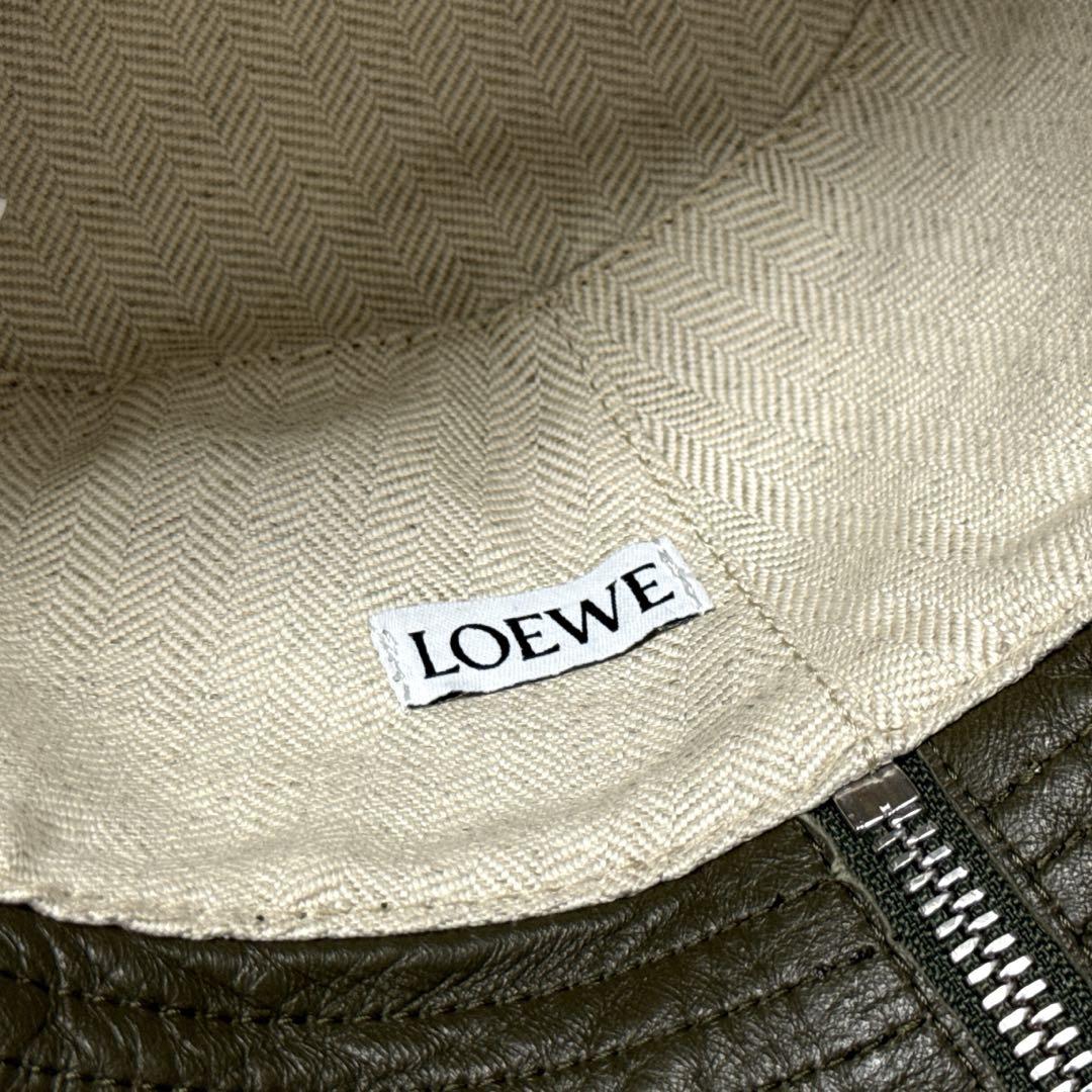 新品 LOEWE ロエベ アナグラム レザーフィッシャーマンハット