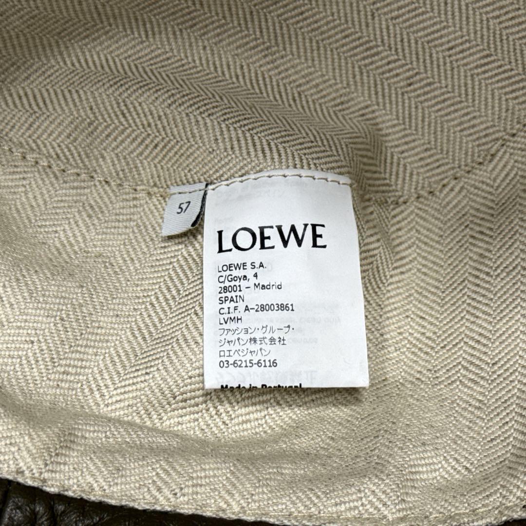 新品 LOEWE ロエベ アナグラム レザーフィッシャーマンハット