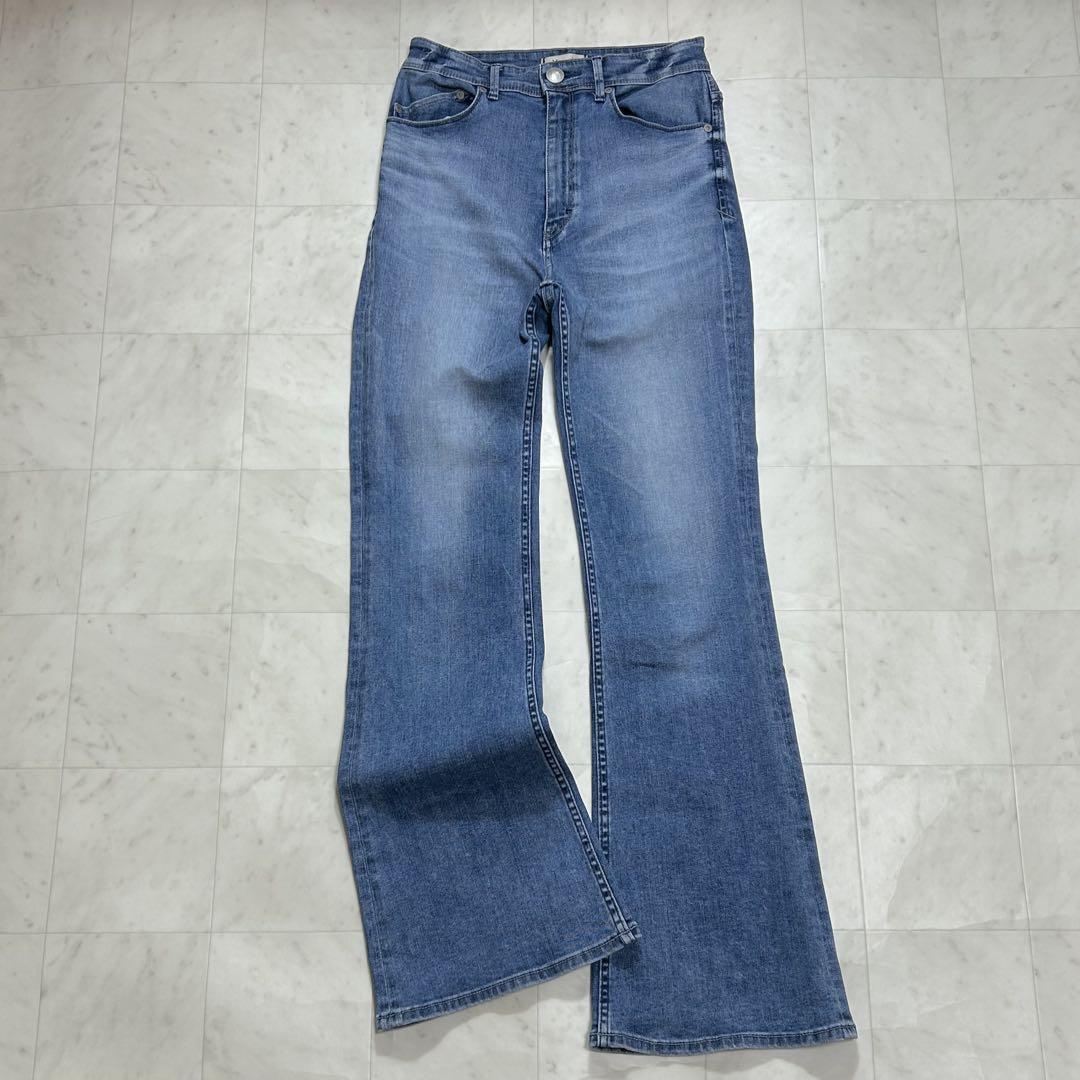美品✨ヤヌーク デニム ブーツカット ハイウエスト フレア 27 FLB