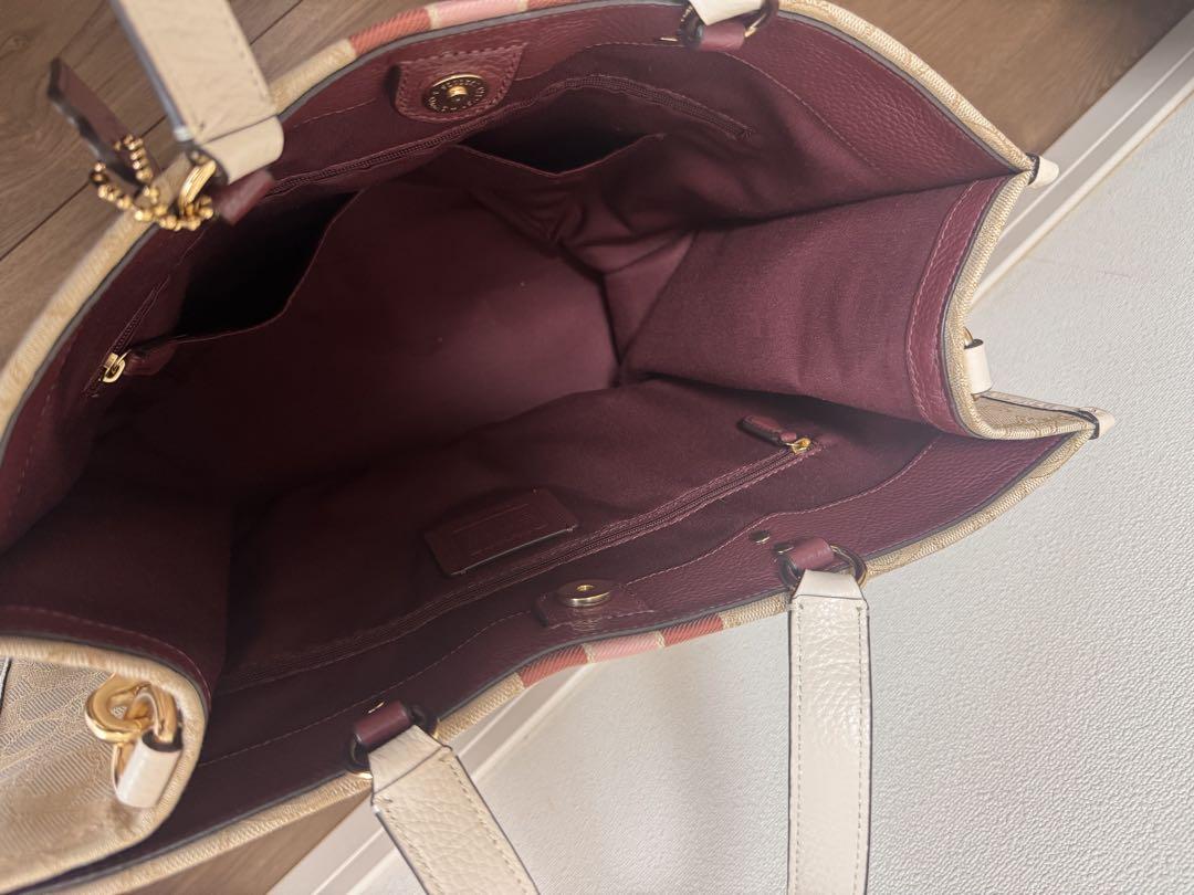 SALE！COACH トートバッグ ベージュ ピンク