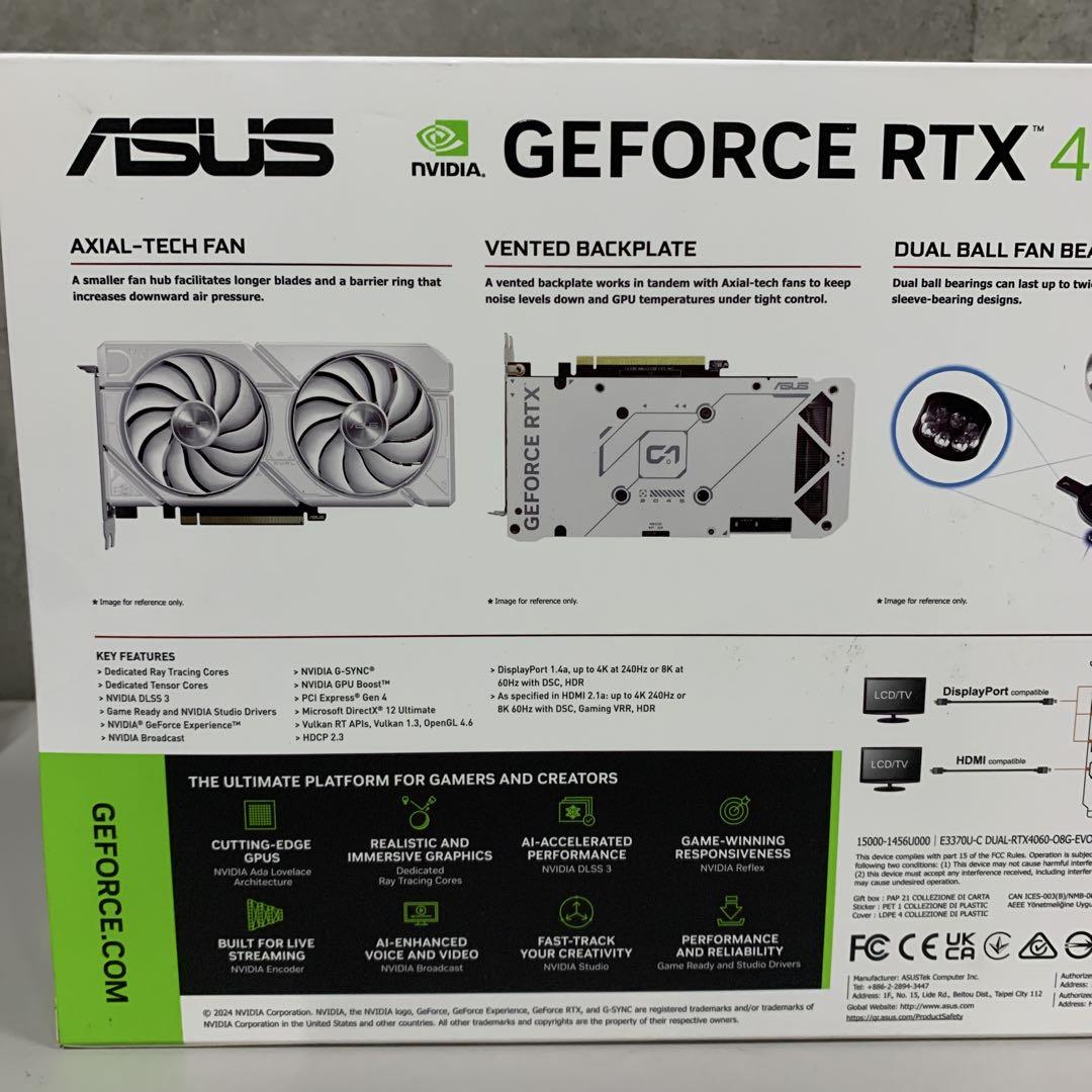 新品　 ASUS Dual GeForce RTX™ 4060 White