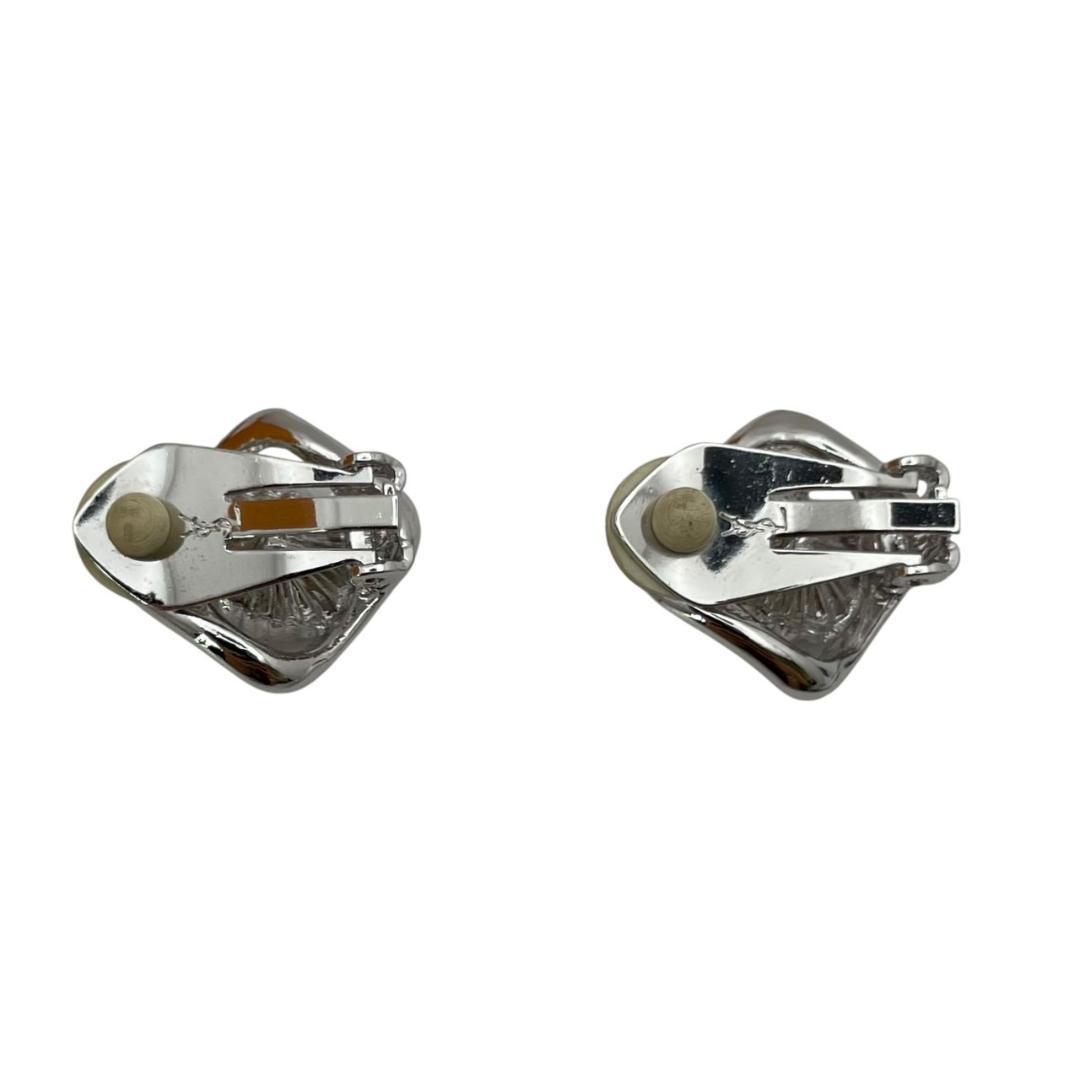 【美品】 イヴサンローラン イヤリング シルバー ストーン 【美品】 イヴサンローラン イヤリング シルバー ストーン