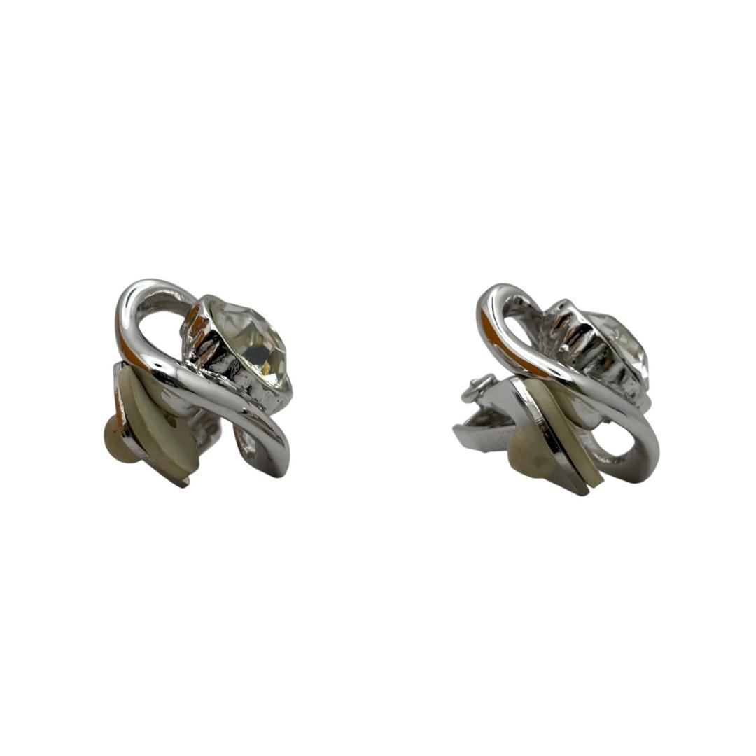 【美品】 イヴサンローラン イヤリング シルバー ストーン 【美品】 イヴサンローラン イヤリング シルバー ストーン