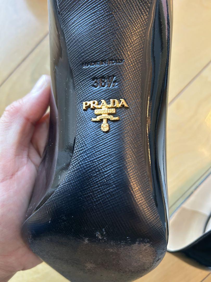 PRADA ブラック パンプス サイズ:38.5(25.5cm相当)