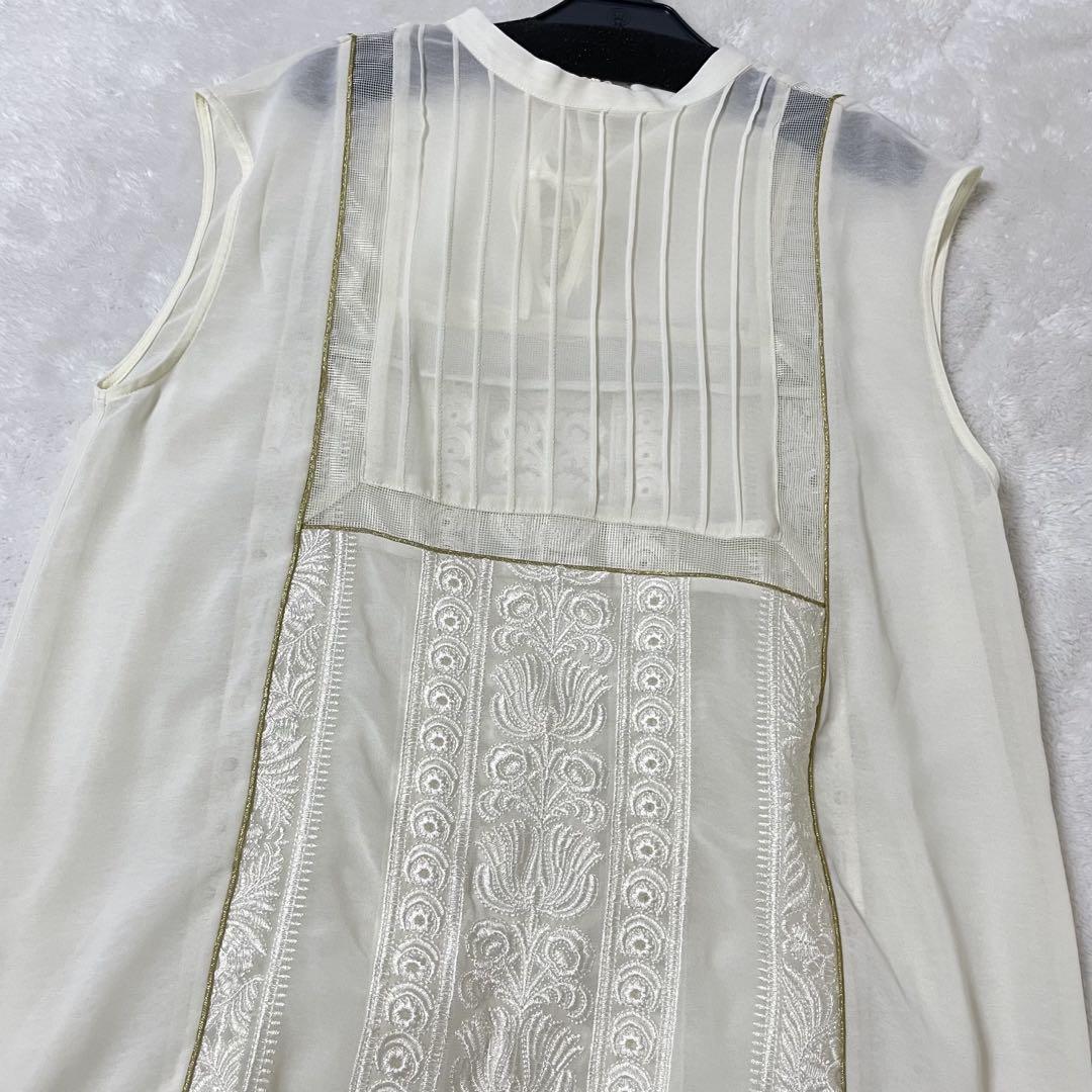 【Ameri VINTAGE】MEDI EMBROIDERY LONG TOP
