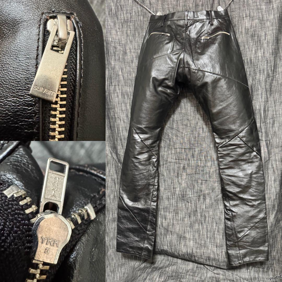 定価18万7000円 sulvam 元ヨウジヤマモト　ホースレザーパンツ　馬革