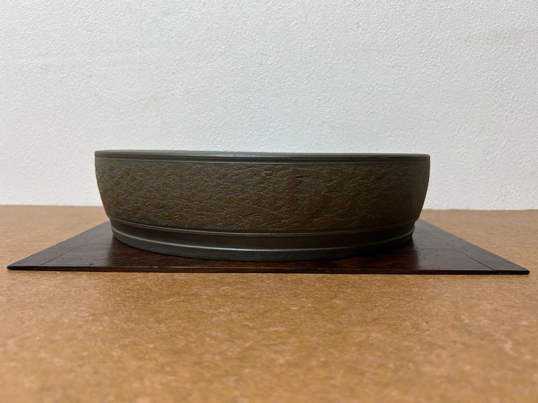 誕生日プレゼント 松皮 盆栽鉢 山野草 - メルカリ 工芸品