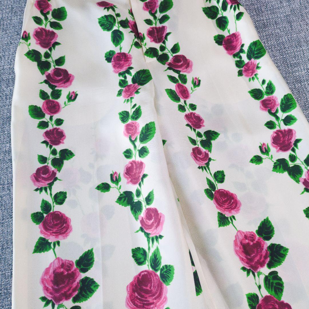 グッチ 国内正規品 近年モデル シルク ワイドパンツ 花柄