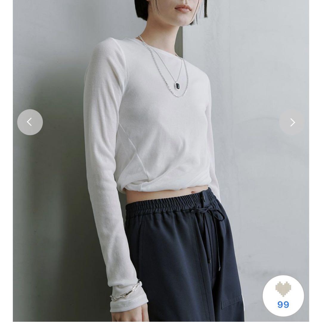【新品未使用】【匿名配送】ミースロエ　ツイスト長袖トップス　ホワイト