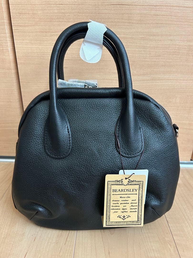 ［美品］BEARDSLEY ラウンドミニボストンバッグ　ブラック　2way BEARDSLEY ボストンバッグ ラウンドミニボストンバック