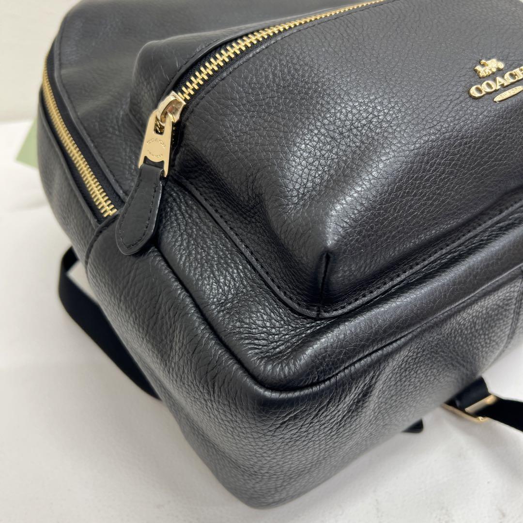 【美品】COACH コーチリュックサック ブラック　F30550  レザー