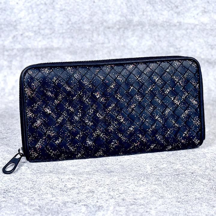 【超美品】BOTTEGA VENETAボッテガヴェネレアプリント柄長財布