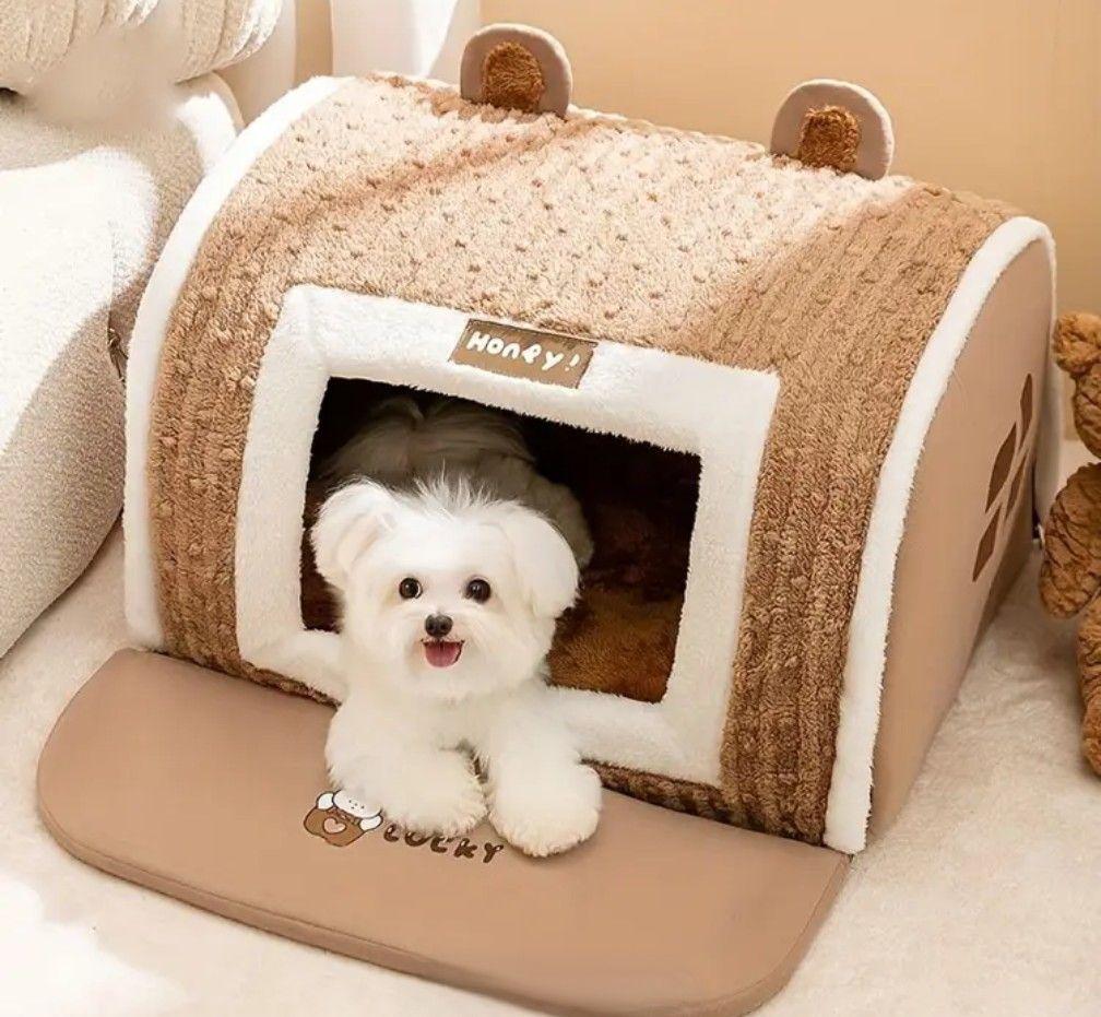 ドーム型 ペットハウス ベージュ　Mサイズ★新品 未使用 小型犬·ネコ向き★