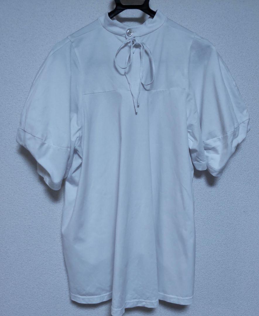 ENFOLD エンフォルド SOLID SLEEVE PULLOVER ホワイト