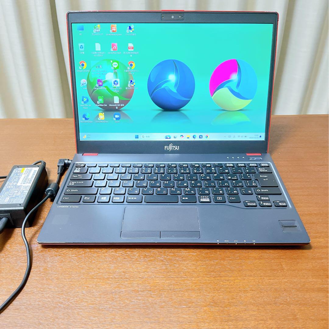 すぐ使える！軽量＆薄型ノートパソコン赤/初心者向き/WEBカメラ/Win11