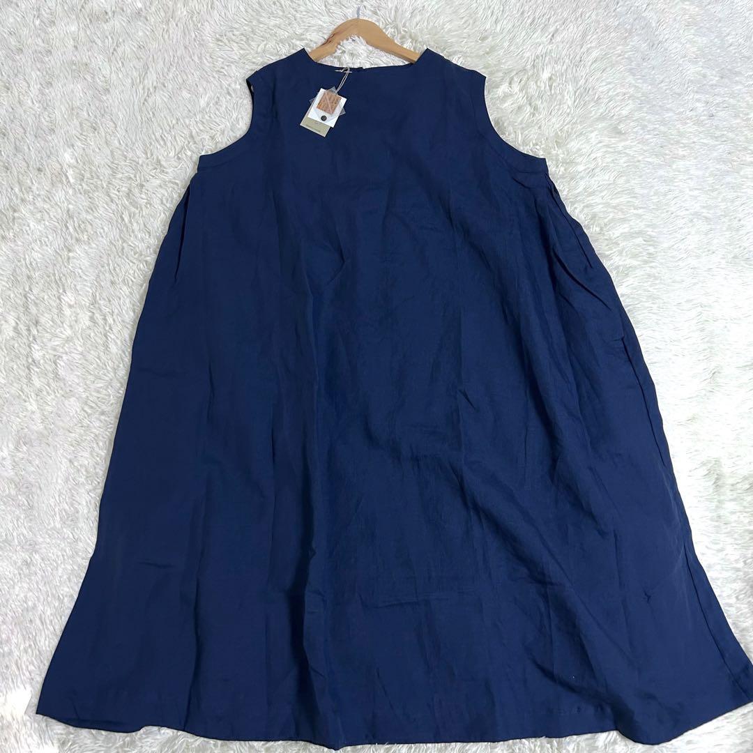 未使用⭐️イチアンティークス リネン ノースリーブ ワンピース