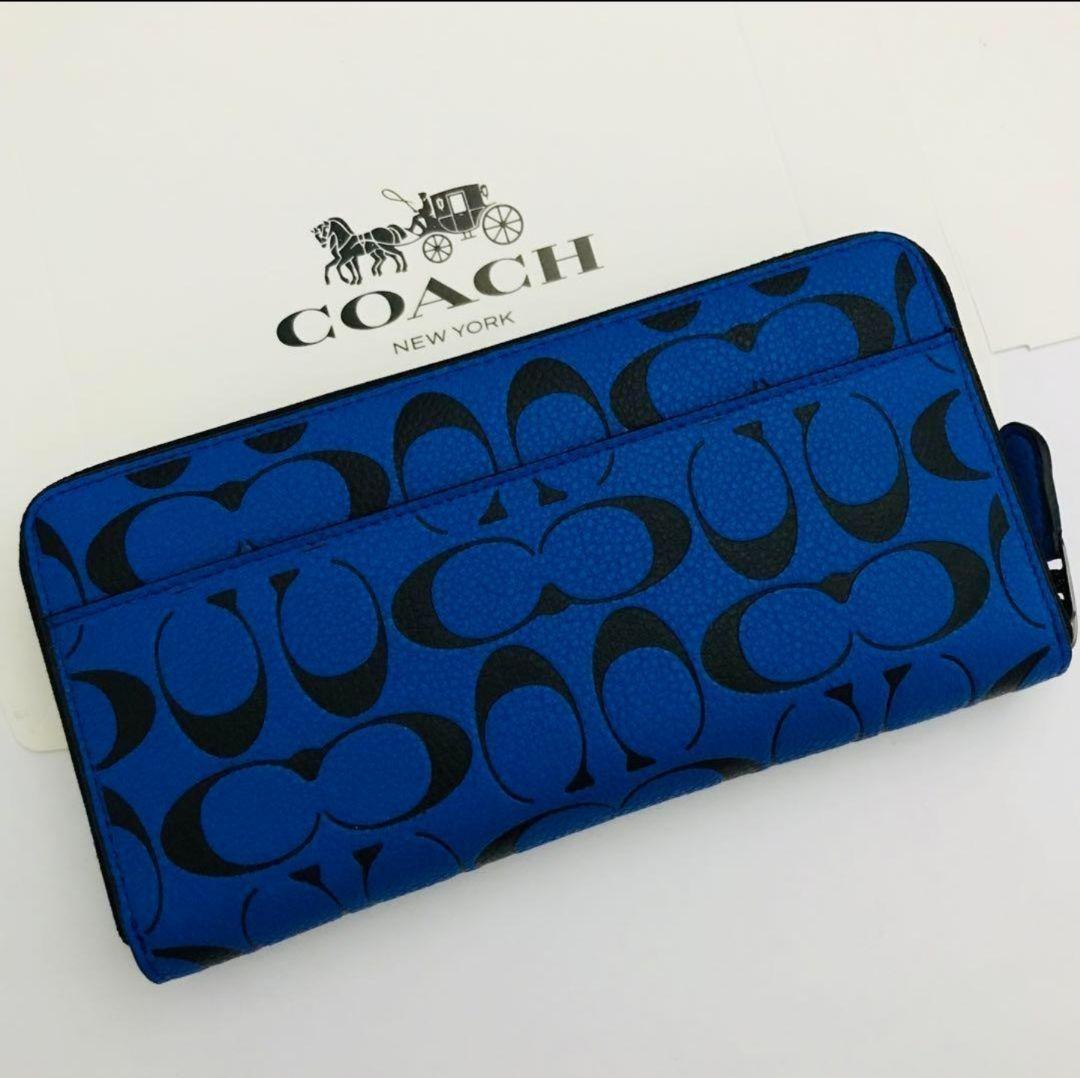 COACH レディース用長財布 コーチ新品財布 ブルー