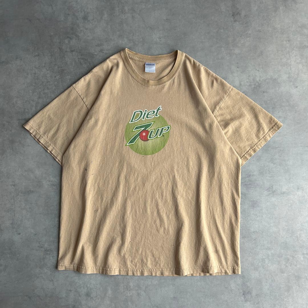00s ギルダン プロモーションプリントTシャツ 7UP ジュース 炭酸飲料