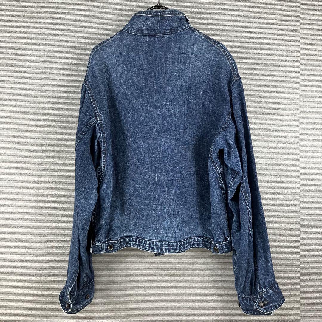 45R 麻世妙ダックJEAN JACKET 3 インディゴブルー