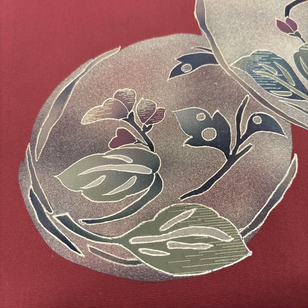 く日はお得♪ 名古屋帯 塩瀬 丸に美しい花 金彩 九寸 正絹 AO-4423 - メルカリ 着物・浴衣