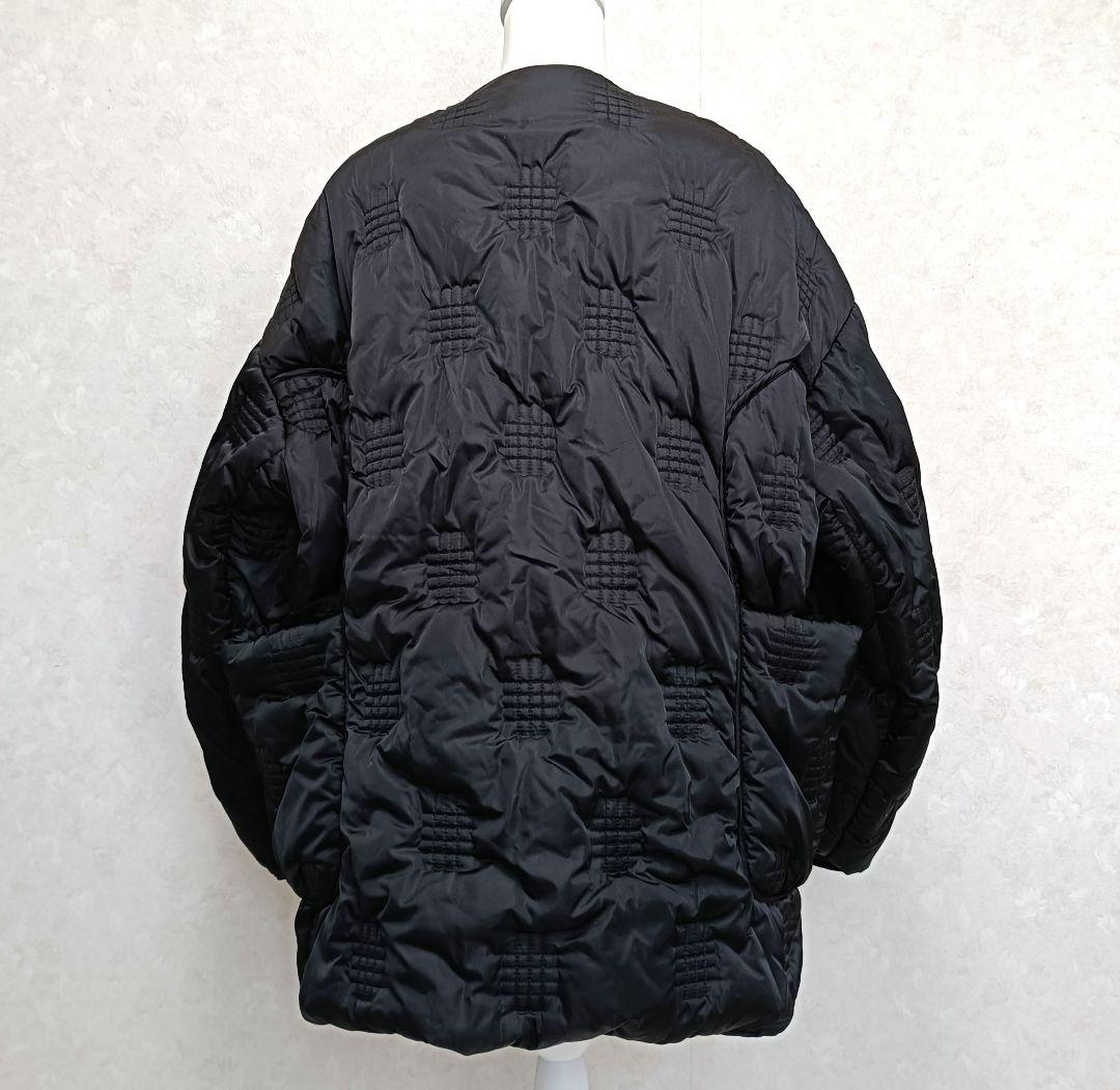 ENFOLD 24AW SOLOTEX サテン チェックキルトコート 38 黒 ENFOLD 24AW SOLOTEX サテン チェックキルトコート 38 黒