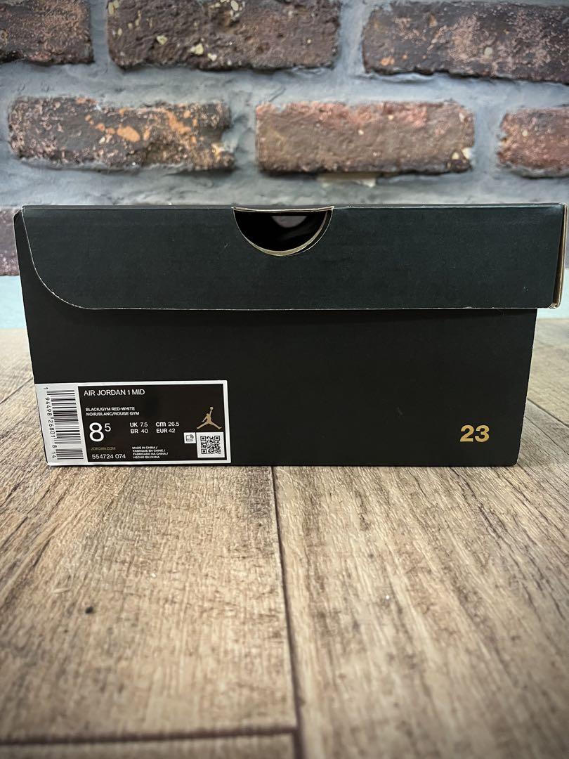 ナイキ エアジョーダン1 MID BRED US9.0 カスタム 黒タグ