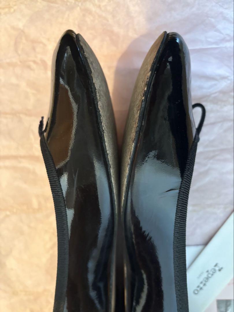 Repetto レペット エナメル バレエシューズ 黒 39