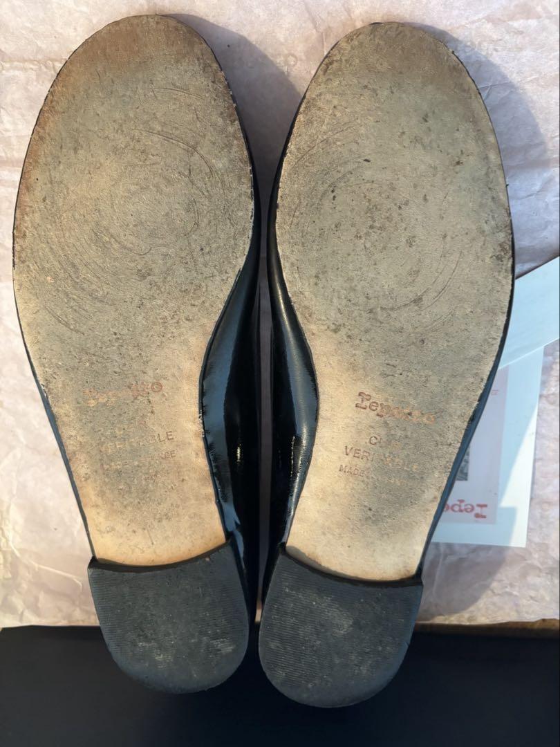 Repetto レペット エナメル バレエシューズ 黒 39