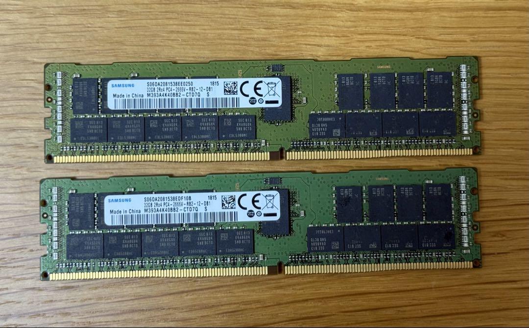 PC4-21300 32GB×2枚 合計64GB ECC Registered PC4-21300 32GB×2枚 合計64GB ECC Registered - メルカリ