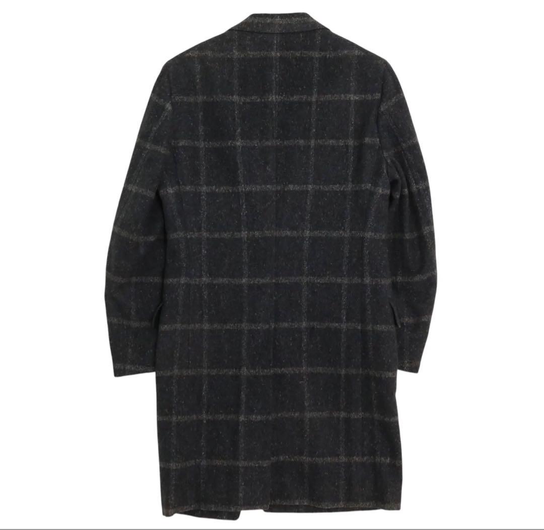 特価！美品　ISAIA チェック柄 ウール シルク チェスター　44サイズ