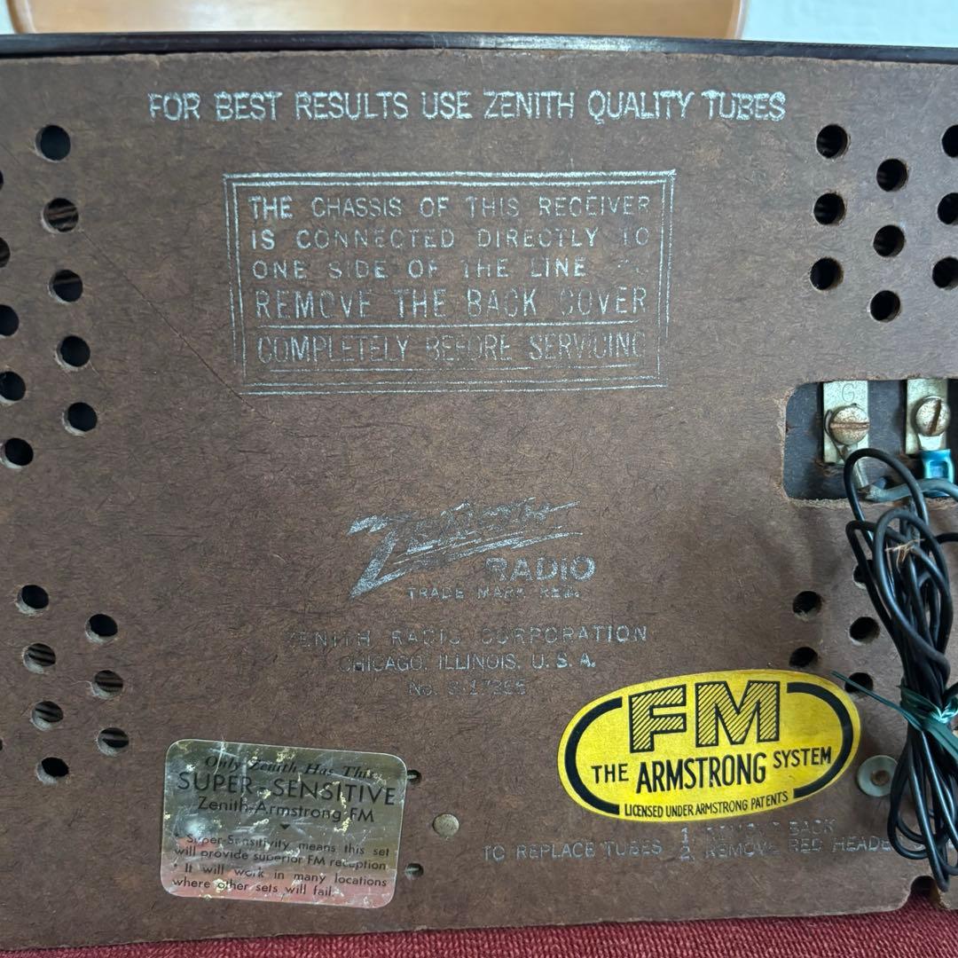 ZENITH】ヴィンテージ真空管ラジオ USA AM・FM※動作確認済 【ZENITH